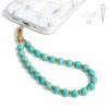 Natural Stone Beaded Mobile Phone Chain Gold Lobster Clasp Spacer Crystal Pendant Fresh Color Amazonite Mobile Phone Chain