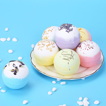 Bath Salt Ball Essential Oil Double Color Dried Flower Bath Salt Clear Bath Bath Ball Spa Foot Bath Bubble Bomb Multicolor Bath Salt Ball