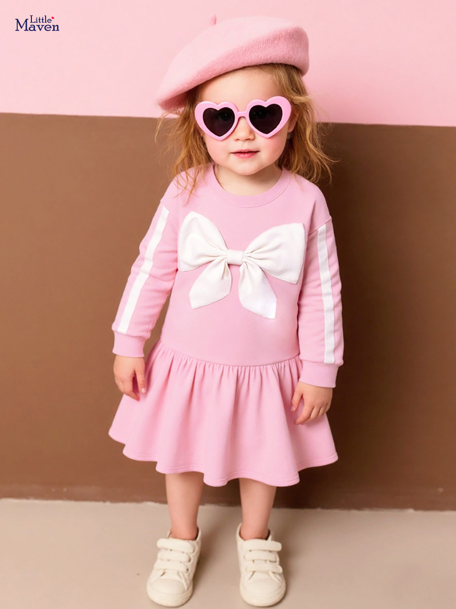 Girls' Cute Autumn Dress, Long-Sleeve Baby Dress