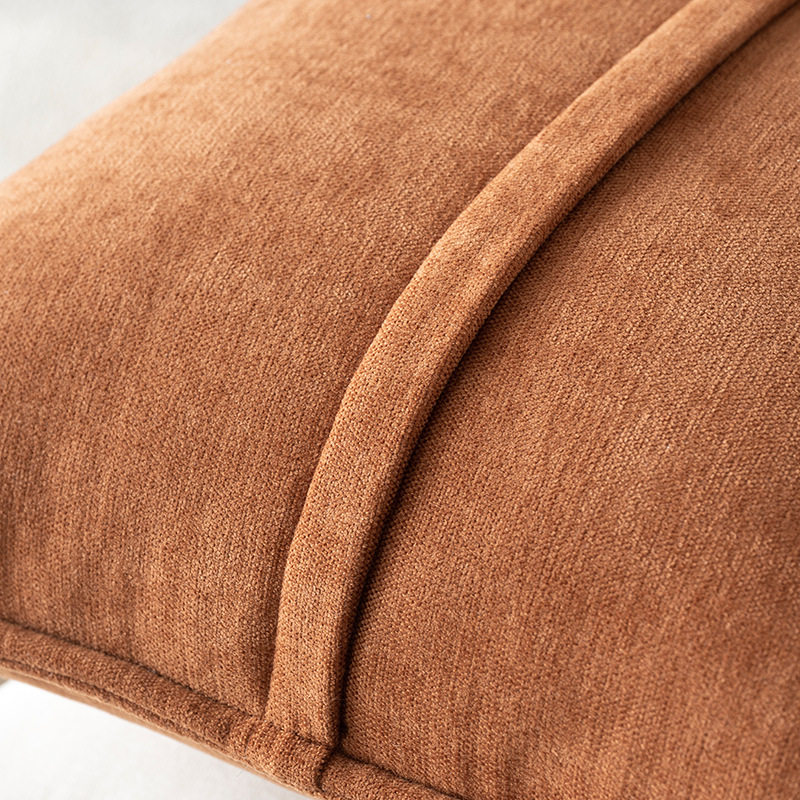 Cream Style Thickened Chenille Pillow Large Solid Color Living Room Sofa Square Waist Pillow Cushion Cover High-grade Back Cushion