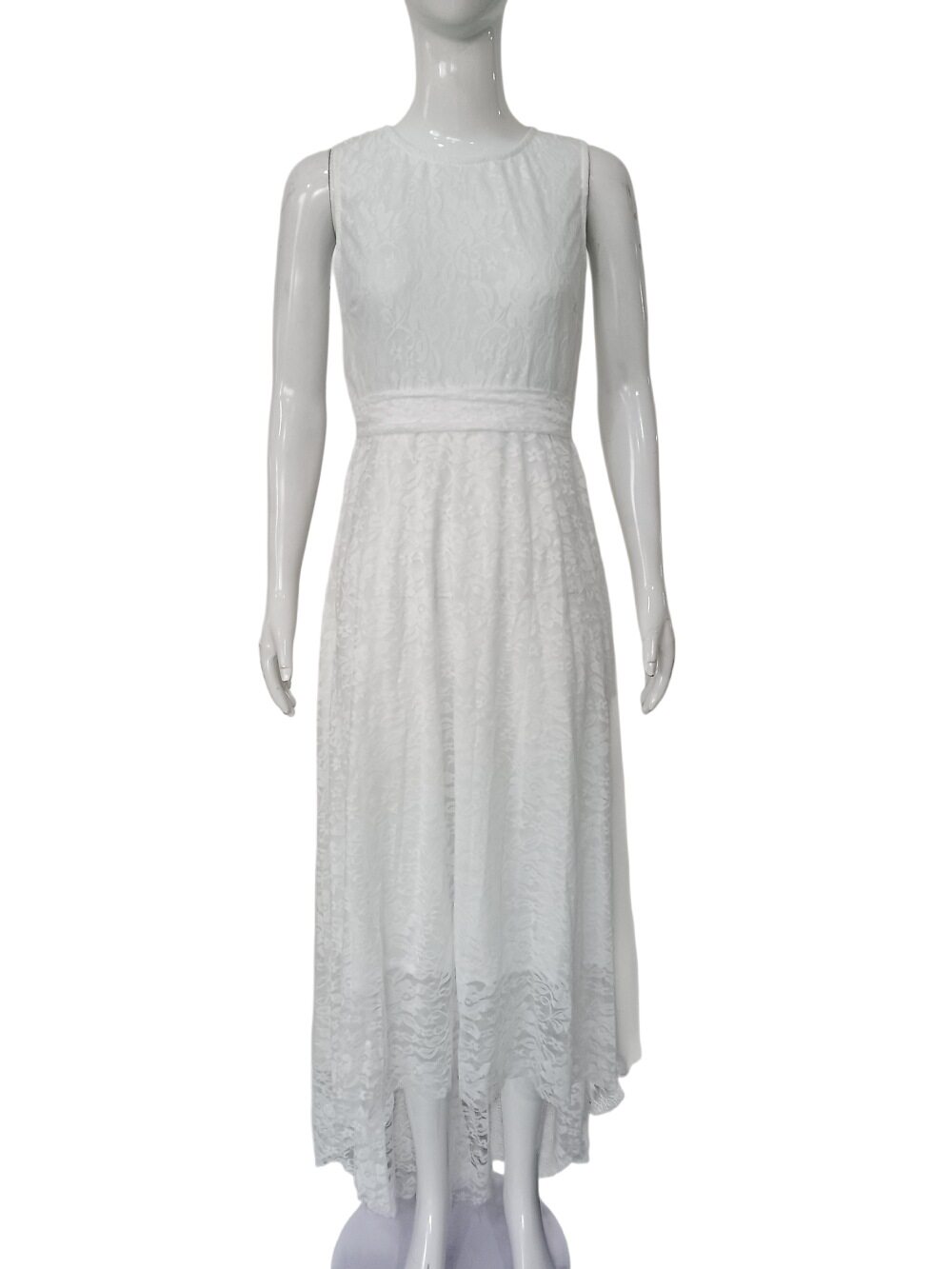 Plus Size Lace Panel High Low Dress Elegant Sexy Design for Parties Available in Various Colors Wholesale Supply