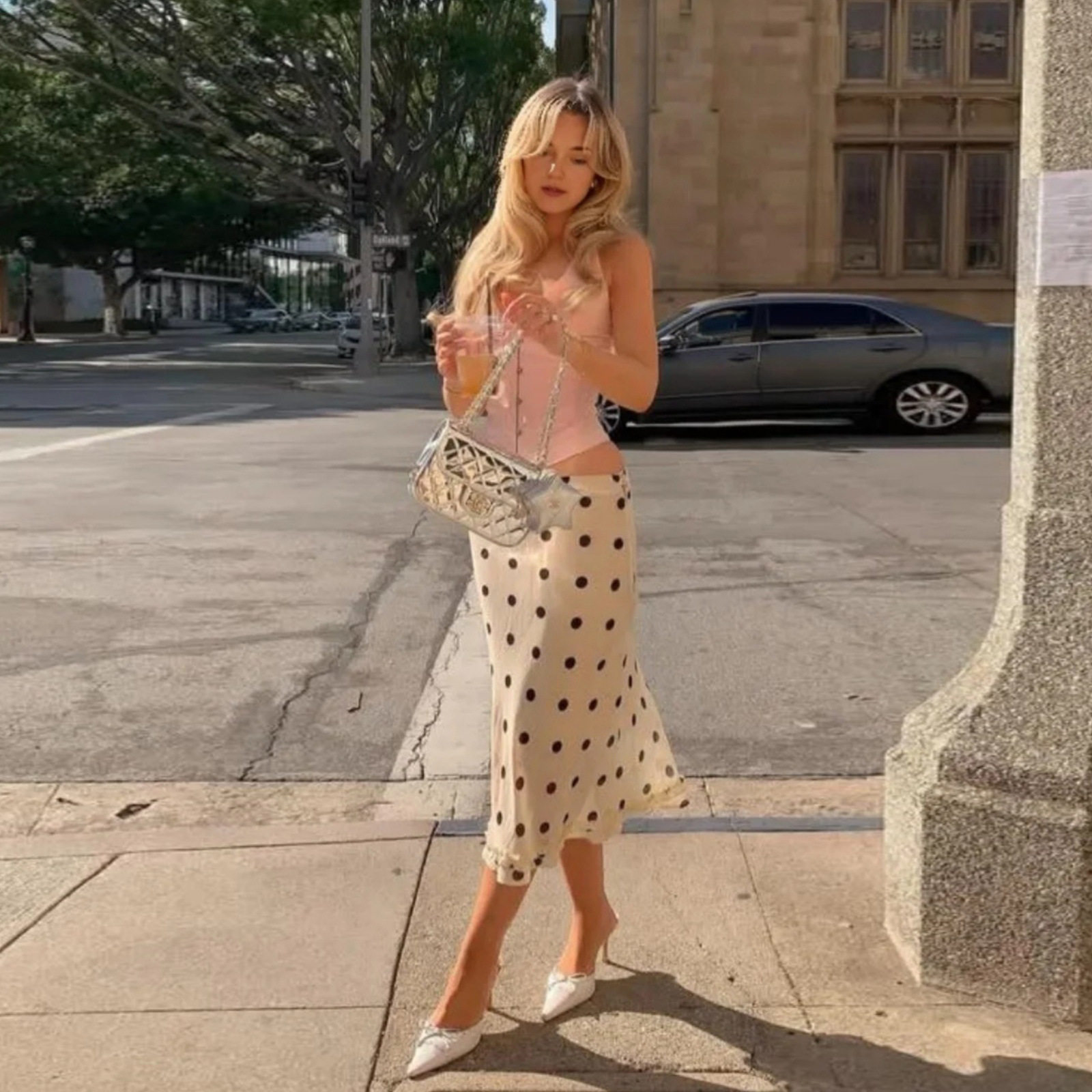 Womens Polka Dot Bodycon Skirt American Style Fresh and Minimalist Design Summer Fashion Wholesale Available