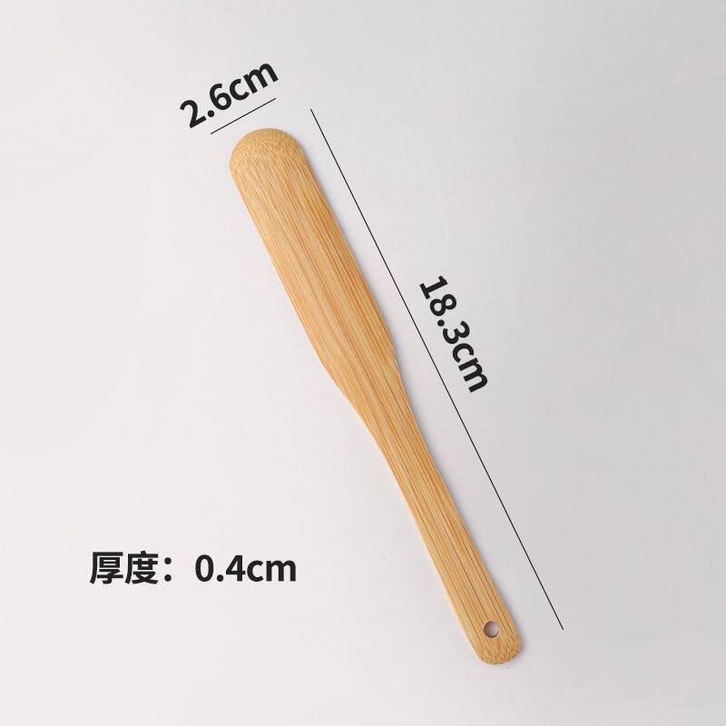 Dumpling, Bun, and Wonton Tool with Flat Spoon, Bamboo Carbonized Filling Mixing Bamboo Spoon, Paint-Free and Wax-Free