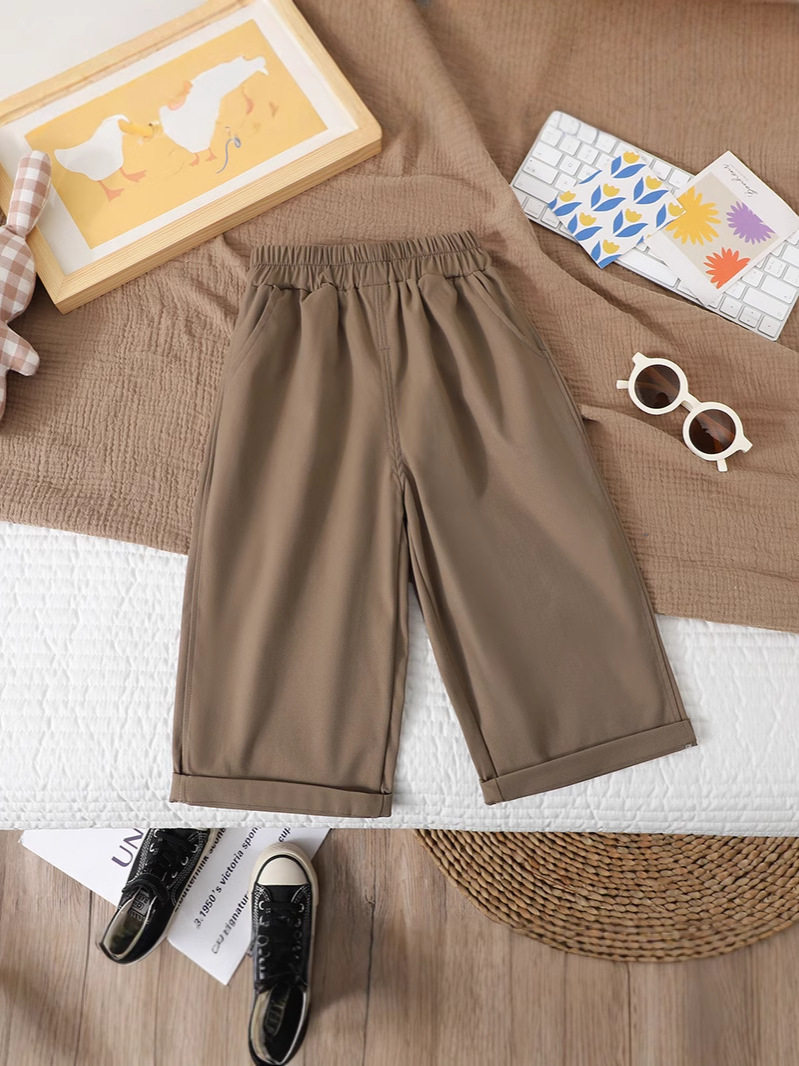 Stylische Jungen-Frühlings-Geradebein-Casual-Hose, Mädchen-Baby-Frühlings-Koreanischer-Style-Lange-Hose