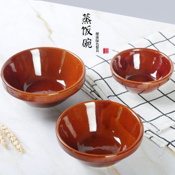 Special Ceramic Bowl for Steaming Dishes, Rice Bowl, Thick Model for Braised Pork with Pickled Mustard Greens, Commercial Use, Small Bowl for Soup, Small Dish, Special for Cake