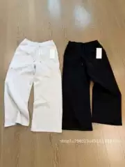 Autumn and Winter Magic Pants Lulu Style Scuba Soft and Comfortable Work Pants Fleece-Lined Sweatpants Loose Wide-Leg Pants