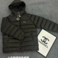 Ribs black cotton jacket