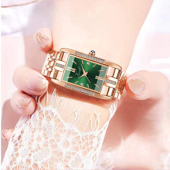 New Simple Waterproof Watch for Women, Fashionable Square Watch with Diamonds, Popular Live Streaming Wholesale Large Dial Watch