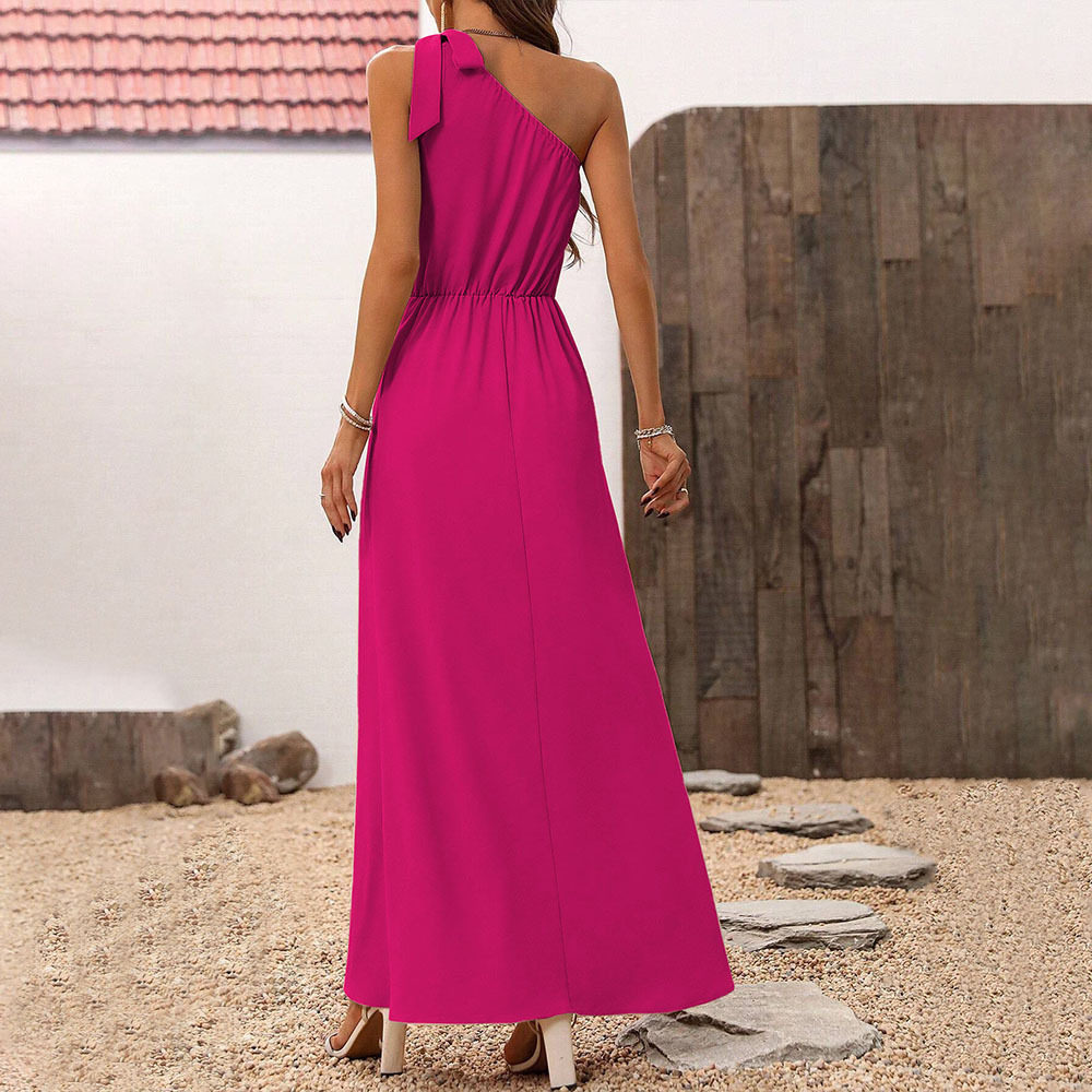 Off Shoulder Vacation Dress Slim Fit Elastic Waist Sexy Style Ideal for Summer Parties Wholesale Available