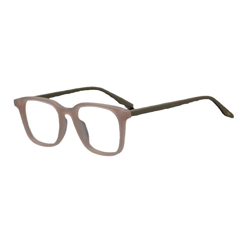 Designer Frosted Square Frame Glasses Gray Green Literary Style Retro Myopia Glasses Trendy Men's Glasses Frame High Street Fog
