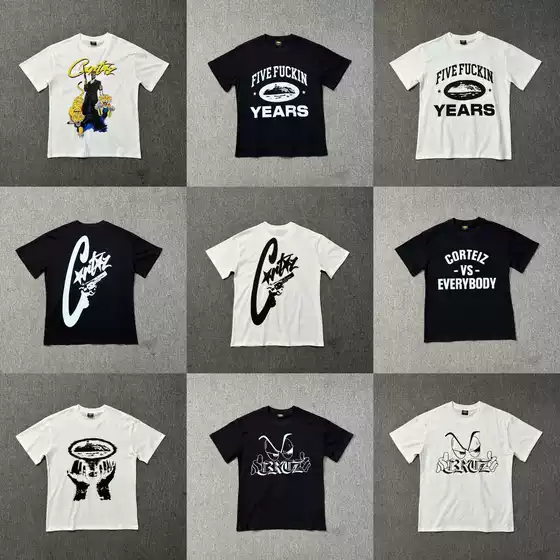 New Corteiz Urban Street Style T-Shirt, Loose Retro Fit, Summer Casual T-Shirt Wholesale in Stock