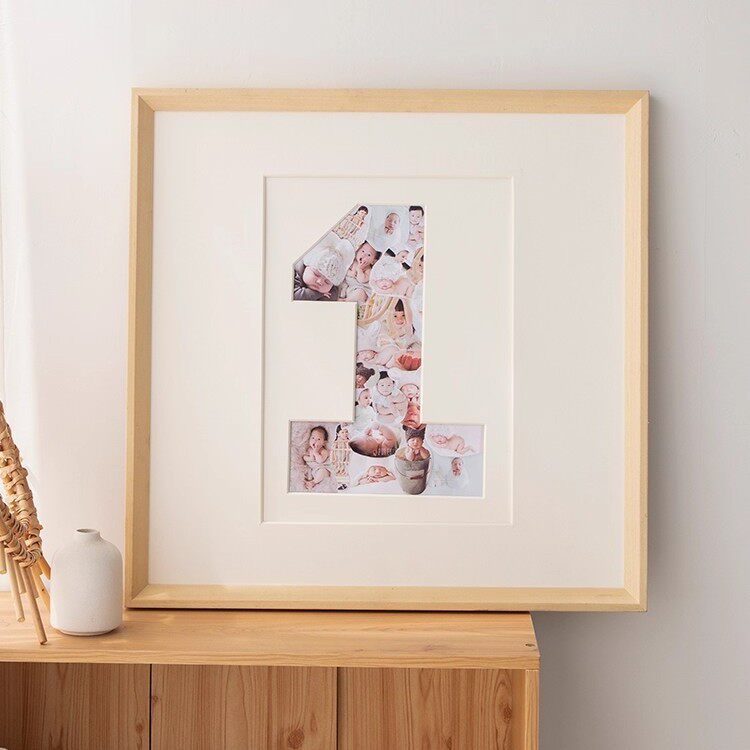 Anniversary Photo Frame DIY Customized Kidsren's One-Year-Old Digital Painting Frame Growth Record Wall Hanging High-End