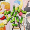 Cross-border Explosions Simulation Vegetable Cucumber Pepper Radish Pendant Pendant Emotional Support Keychain Holiday Gift