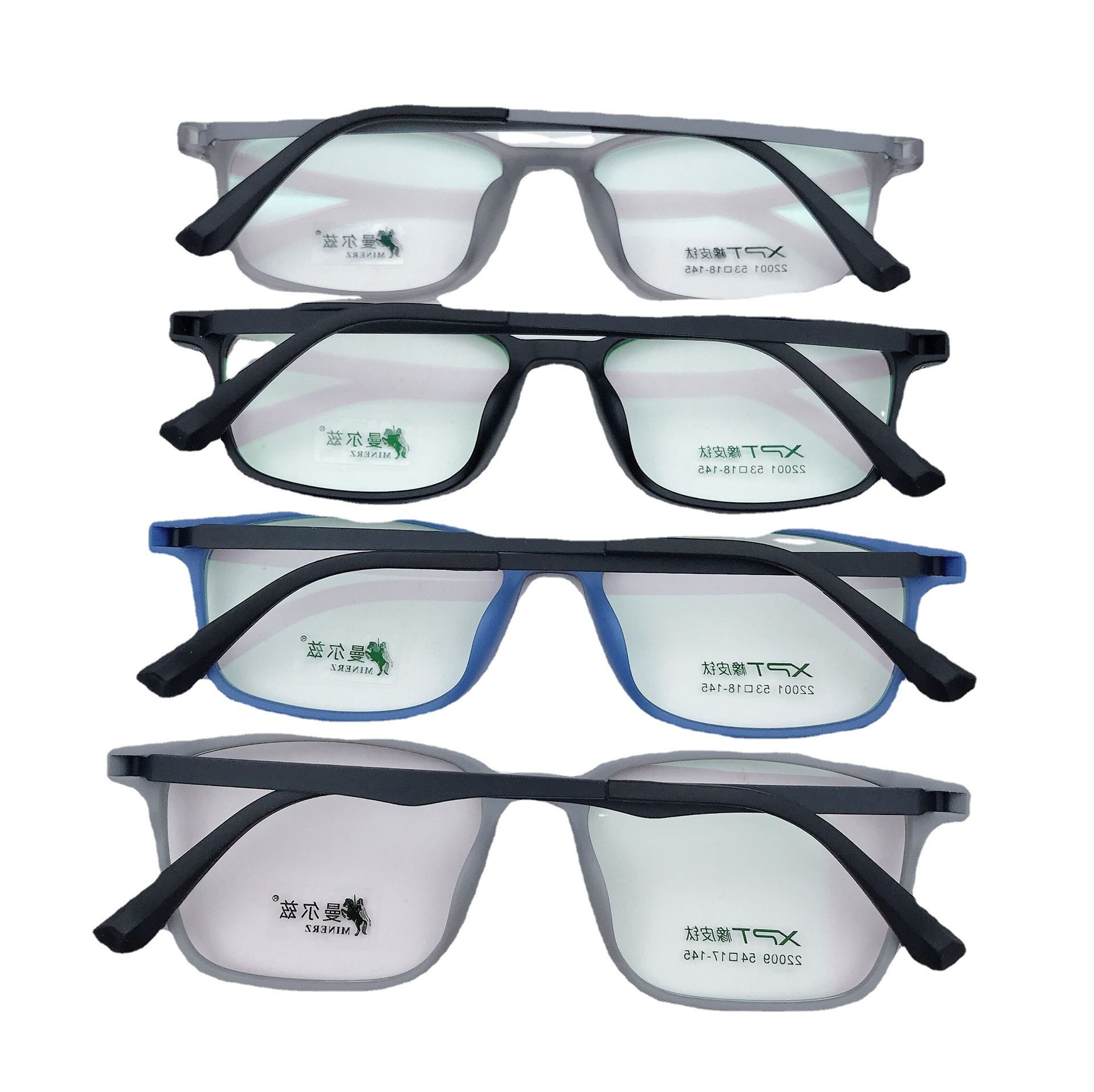 Shenzhen Ultra-Light Pure Titanium Rubber Titanium Glasses Frame Soft and Comfortable Memory Titanium Leg Elastic Paint Rubber Frame Myopia Glasses