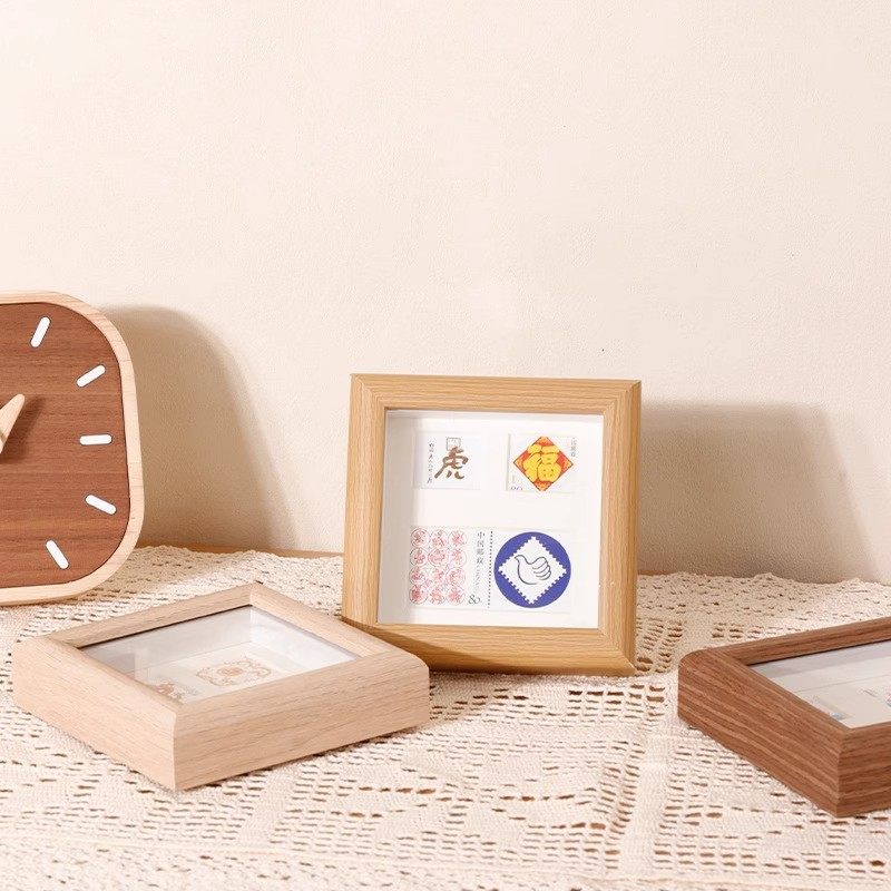 Qianhong Zodiac Stamps Storage Display Photo Frame Mini Hollow 4-inch DIY Framed Picture Frame Gift for Male and Female Friends