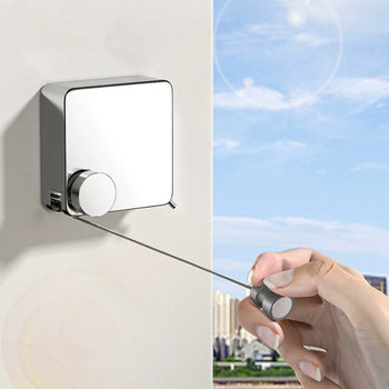 Punch-free Invisible Clothesline Indoor and Outdoor Telescopic Balcony Bathroom Drying Rack Load-bearing Stainless Steel Quilt Artifact