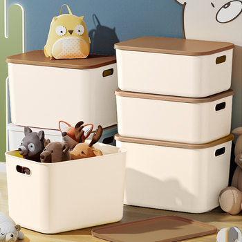 Sundry Toy Storage Box Dormitory Home Wardrobe Living Room Large Capacity Snack Storage Box with Lid Desktop Storage Box