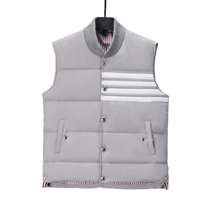 TB BROWIN New Grey Duck Down Vest for Men and Women with Daily Casual Down Jacket Coat