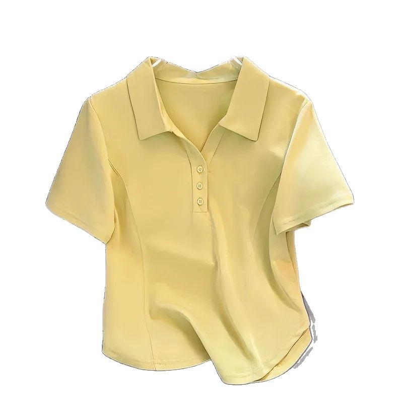 Womens Polo T Shirt Slim Fit Short Sleeve Casual Summer Style Available in White and Green Wholesale Supply