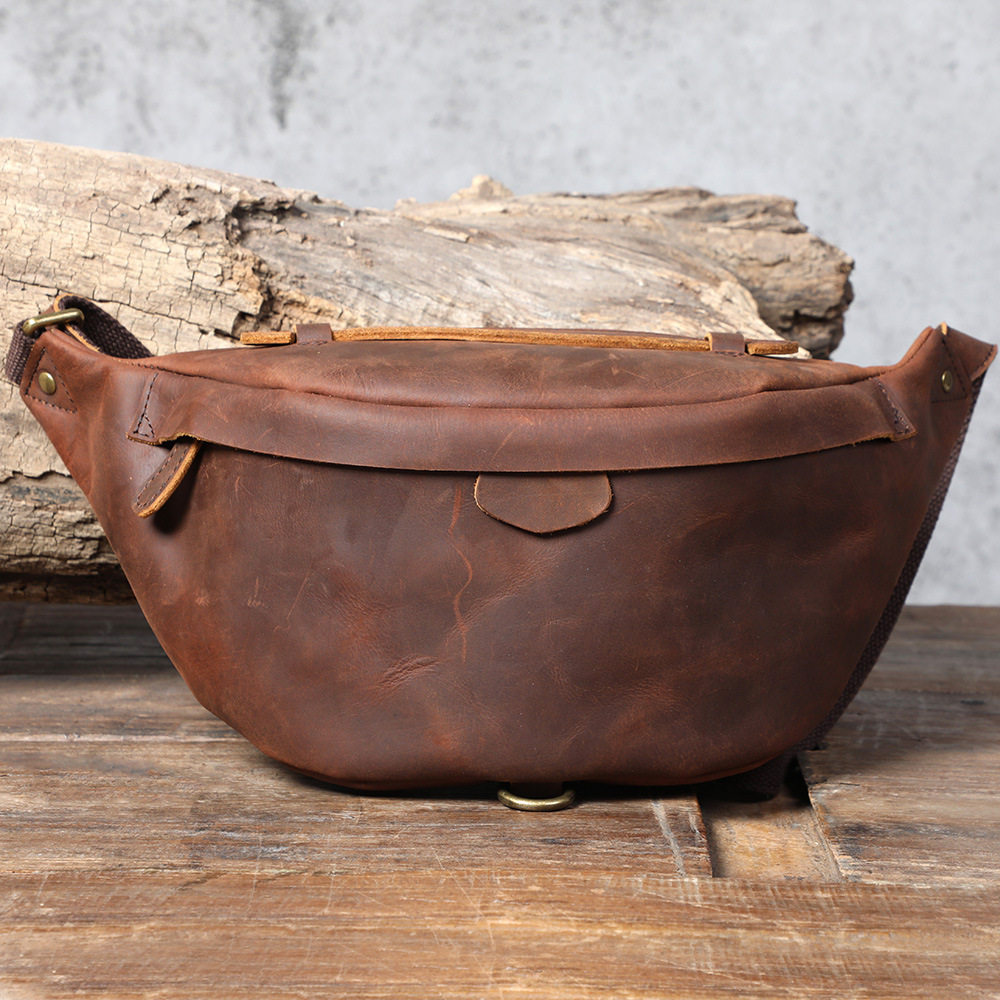 Túi Đeo Hông/Đeo Chéo Nam Nữ Da Bò Thủ Công Vintage