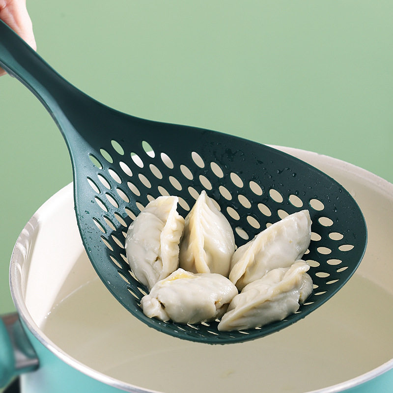 Japanese-Style Household Noodle Colander Kitchen Household Long-Handled Dumpling Noodle Strainer High Temperature Resistant Large Draining Spoon