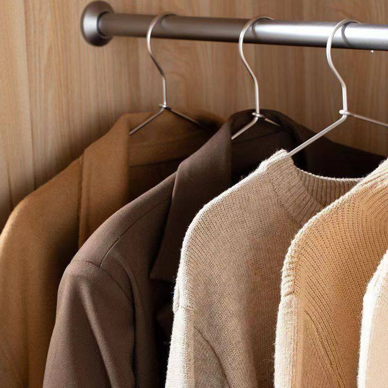 New space aluminum alloy clothes hanger household clothes hanger clothes hanger seamless stainless steel clothes hanger metal clothes rack