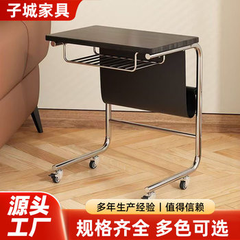 Cross-Border Amazon Side Table Movable Trolley Sofa Side Cabinet Simple Modern Living Room Coffee Table Storage Rack Mini