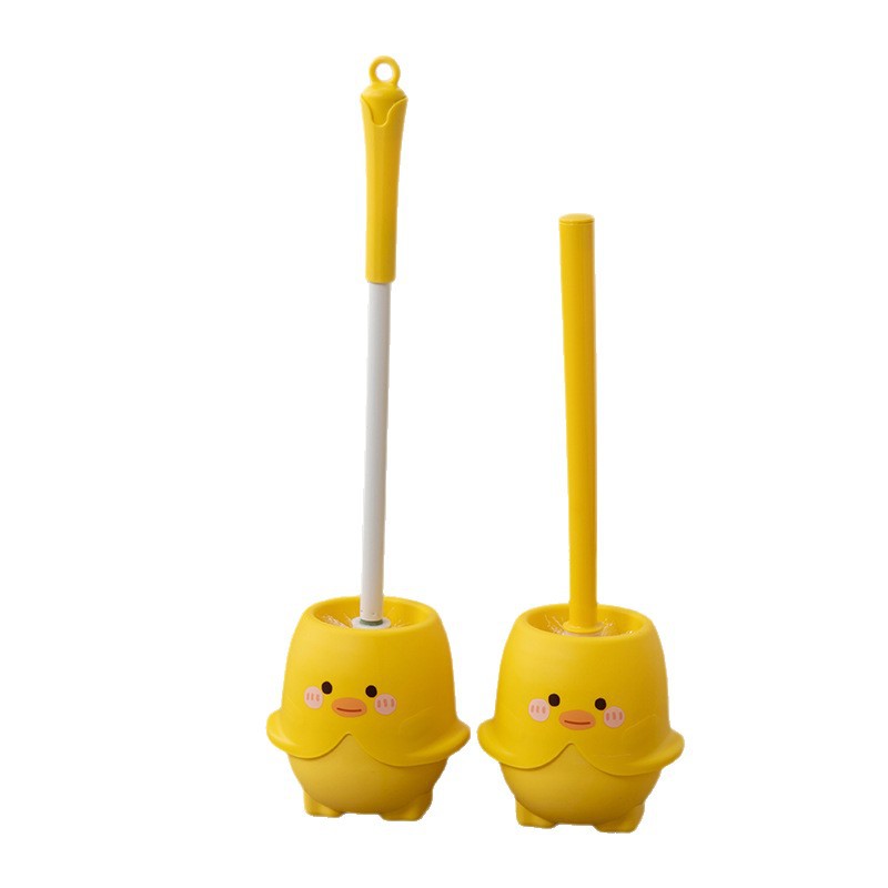 Toilet Brush for Home Use, Bathroom Cleaning Brush with Long Handle, Toilet Cleaning Set, Cartoon Toilet Brush