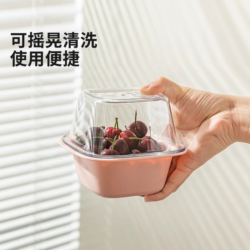 Cute Cartoon Big-Eyed Draining Basket, Kawaii Small Fruit Washing Basket, Convenient Candy-Colored Dopamine Draining Basin