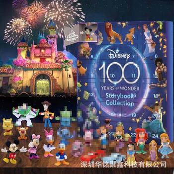 Christmas Advent Calendar 24-Day Countdown Disney Mickey Ornaments Mickey Mouse Figurines Blind Box Dolls Decorations Mini