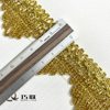 Factory in stock 4cm bright color clothing decoration accessories gold and silver silk three Flower Pagoda triangle lace