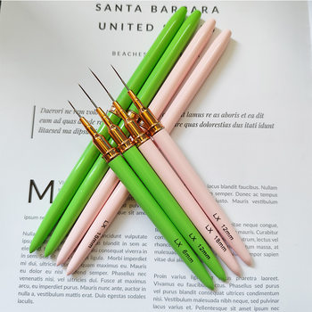 Source manufacturers Japanese manicure Macaron color pen suit very fine pull line brush flower painting drawing color light therapy