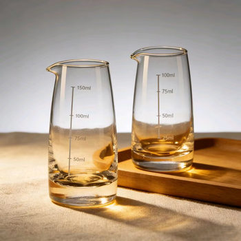 Wholesale Liquor No-handle Dispenser Split Wine Pot Household Crystal Glass Wine Pot with Scale No-handle Straight Small Wine Pot