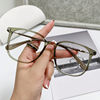 TR90 Glasses Frame Fashionable Plain Glasses Frame Korean Style Flat Glasses Retro Instagram Anti-Blue Glasses Women's 01283 Glasses