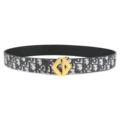 7 black with gold buckle