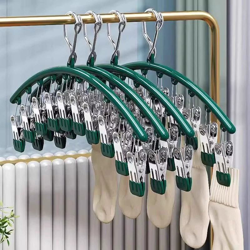 Multifunctional stainless steel clothes clip socks clip home drying rack baby clothes underwear storage socks rack wholesale