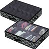 Cross-border Amazon New Bed Bottom Shoes Storage Box Transparent Packaging Storage Box Folding Non-woven Fabric Storage Shoe Box