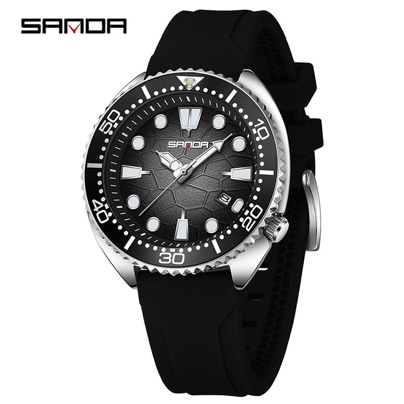 สั่งซื้อนำเข้า Sanda นาฬิกาข้อมือผู้ชายธุรกิจระดับไฮเอนด์ข้ามพรมแดนปฏิทินส่องสว่างนาฬิกาควอทซ์อินเทรนด์หมุนวงแหวนรอบนอกแตกดิสก์นาฬิกากันน้ำ จากจีน