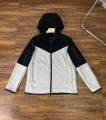 Black and light gray half-sleeved jacket