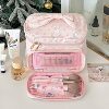 New Cute Princess Makeup Bag Women's Mikko Girl's Heart Storage Bag Large Capacity Travel Square Portable Bag