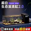Goldfish Tank Living Room Desktop Ultra-White Glass Side Filter Stream Tank New Dry and Wet Separation Ecological All-In-One Landscaping Tank