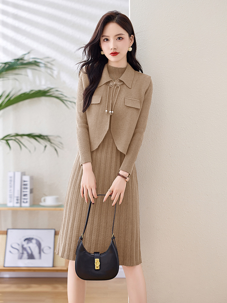 Đồ Bộ Nữ Áo Len Dáng Ôm Cả Bộ 2 Món Hàng Mùa Xuân Thu Đông