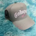Gray and white pink embroidery