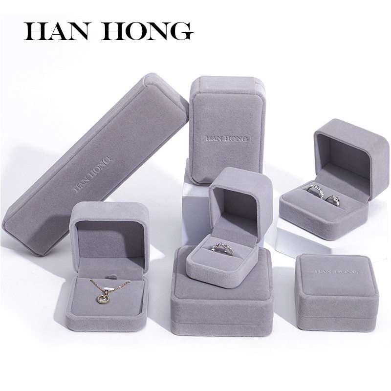 Velvet Rounded Velvet Jewelry Box Ring Box Earring Box Bracelet Necklace Box Jewelry Bracelet Box Jewelry Packaging Box