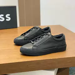 Foreign Trade Model European Classy New 2024 Men's Shoes Genuine Leather Sneakers Lace-Up Fashion Casual Shoes Trendyy and Versatile