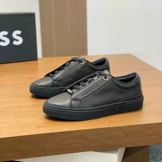 Foreign Trade Model European Classy New 2024 Men's Shoes Genuine Leather Sneakers Lace-Up Fashion Casual Shoes Trendyy and Versatile