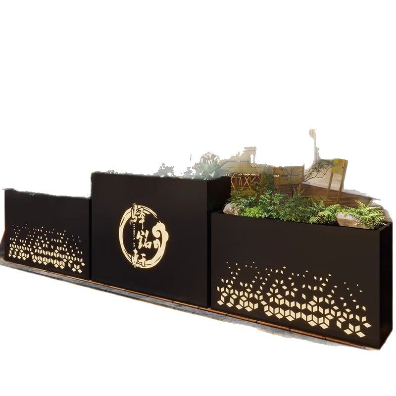 Cute Flower Box Outdoor Creative Combination Kindergarten Playground Outdoor Fence Partition Flower Trough Iron Flower Pot Planting