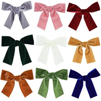 Velvet Bow in Stock 2.5 Single-Sided Velvet Belt Handmade Clothing Accessories Headwear Hair Accessories DIY Bow Accessories