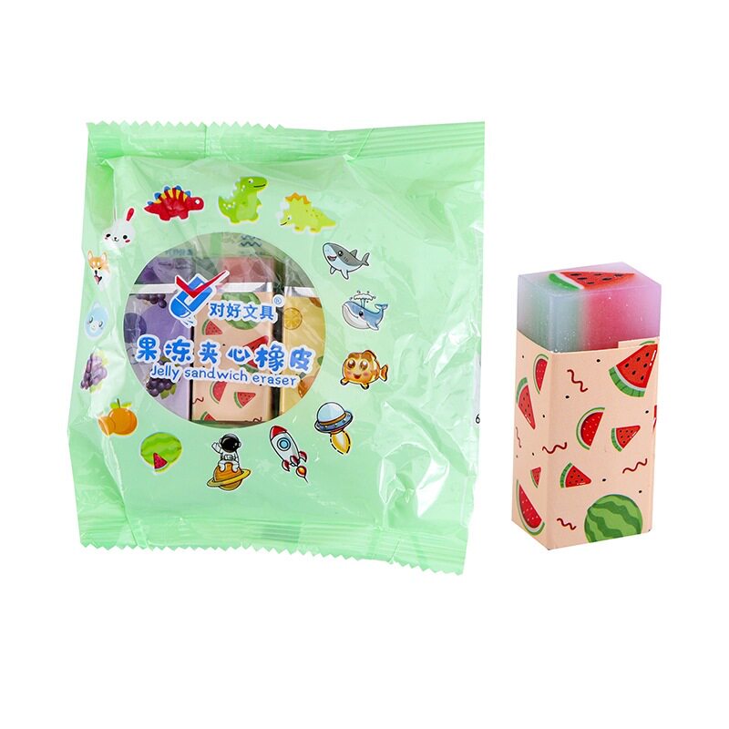 Fruit Sandwich Rubber Student School Supplies Stationery Gift Cartoon Cute Soft Rubber Clean Leather Wipe