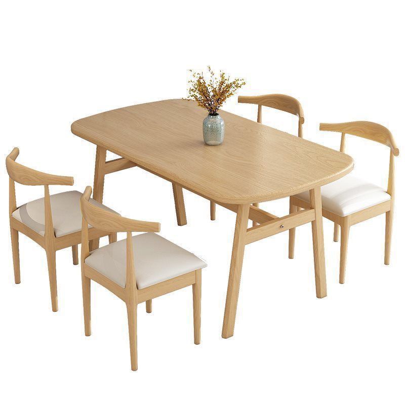 北欧餐桌家用小户型简约饭桌轻奢餐桌椅组合仿实木吃饭桌子长方形